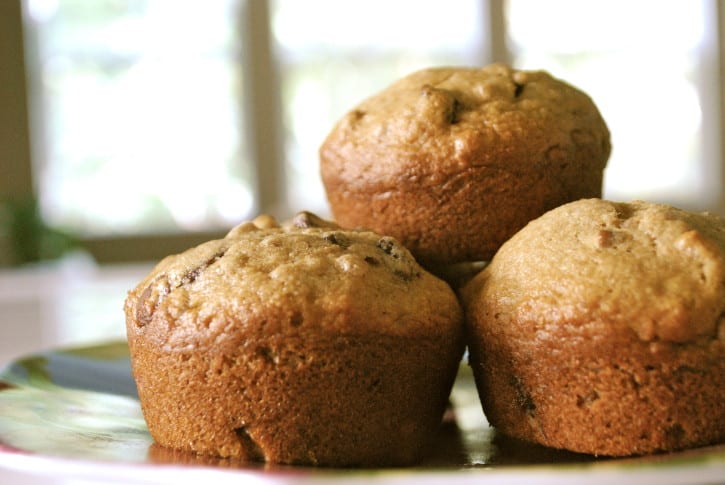 Banana Chocolate Muffins {Vegan}