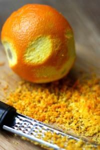 Orange zest for easy Cranberry Sauce