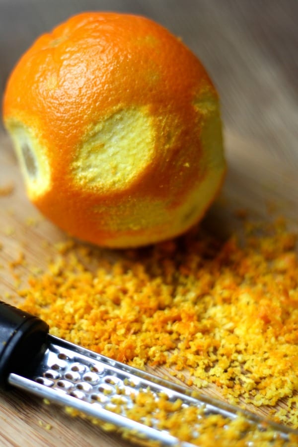 Orange zest for easy Cranberry Sauce