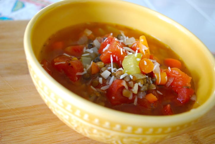 Homemade Lentil Vegetable Soup