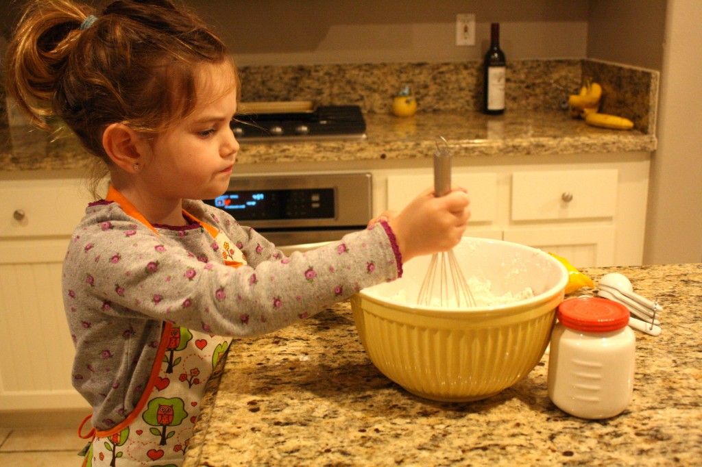 Mixing flour