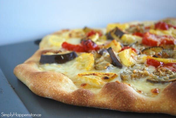 Eggplant & Squash Pizza via Simply Happenstance