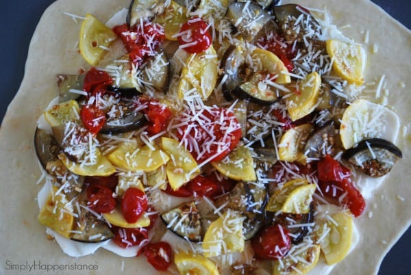 Homemade Eggplant & Squash Pizza via Simply Happenstance