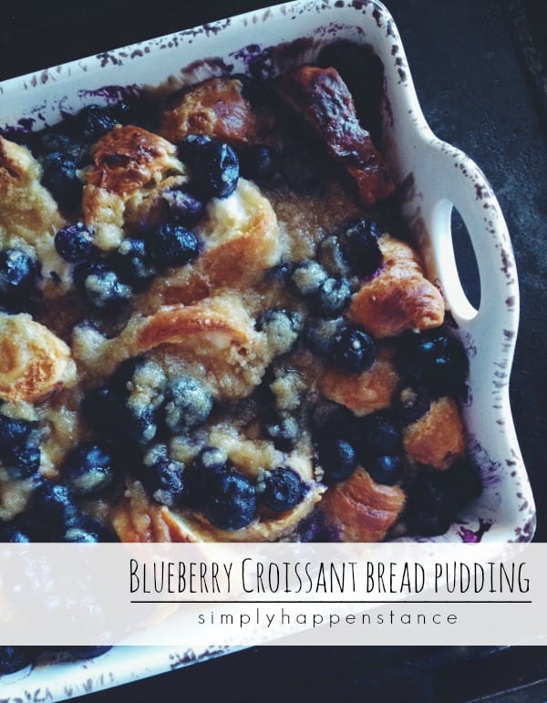 Blueberry Croissant Bread Pudding