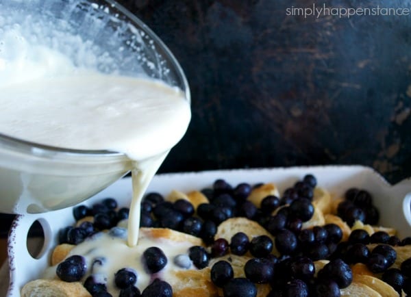 Blueberry Croissant Bread Pudding via Simply Happenstance Blog