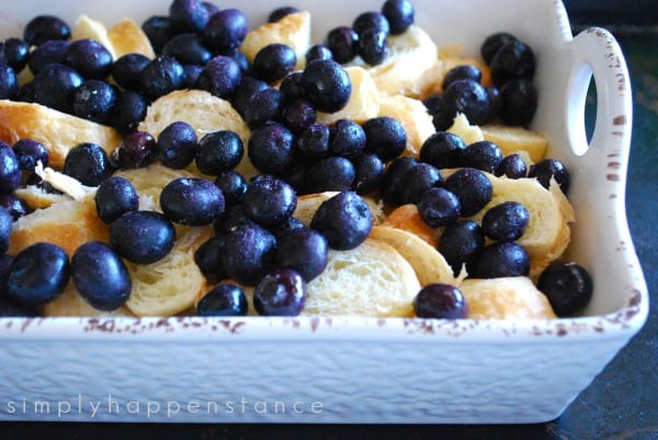 Blueberry Croissant Bread Pudding via Simply Happenstance