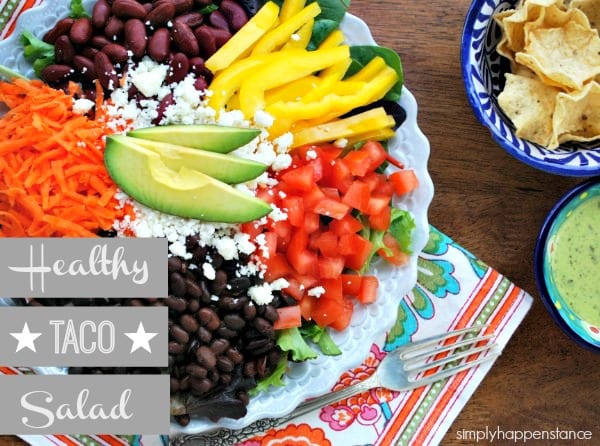 Healthy Taco Salad {vegetarian}