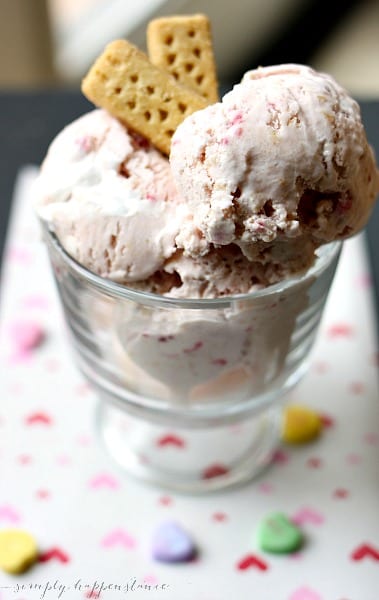 Raspberry Shortbread Ice Cream