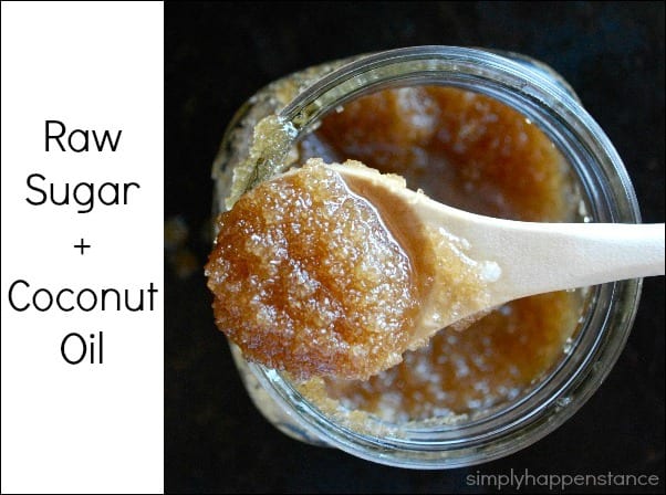 Raw Sugar and Coconut Oil Body Scrub Recipe {via Simply Happenstance Blog}