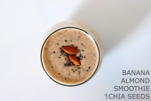 Banana Almond Smoothie with Chia Seeds