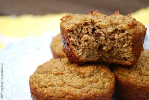 Gluten-Free Zucchini Muffins from Simply Happenstance Blog! #glutenfree #healthymuffins #coconutoil #snacks