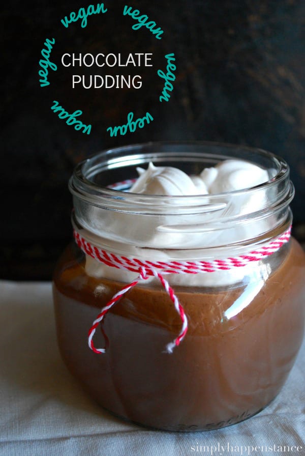 vegan chocolate pudding with coconut whipped cream {via- simply happenstance}