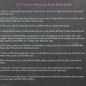 10 Tips For Keeping Your Kids Safe