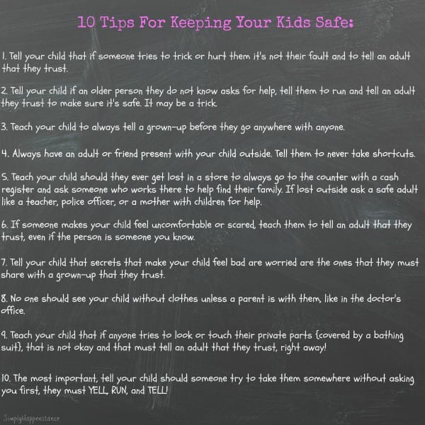 10 Tips For Keeping Your Kids Safe