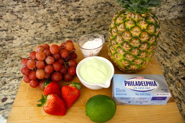 Key Lime Fruit Dip.  Easy 4 ingredient fruit dip for kids.