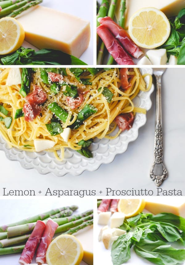 Lemon Asparagus Prosciutto Pasta