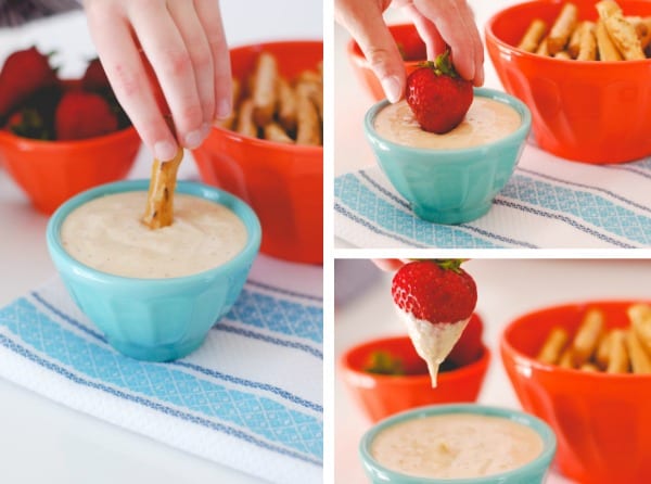 Almond Butter Honey Yogurt Dip #kidfriendly #snacks #healthy #yogurtdip {simplyhappenstance.com} 3