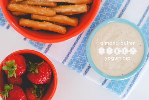 Almond Butter Honey Yogurt Dip