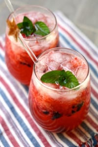 Time to celebrate the 4th of July with this fun Berry Tequila Sparkler