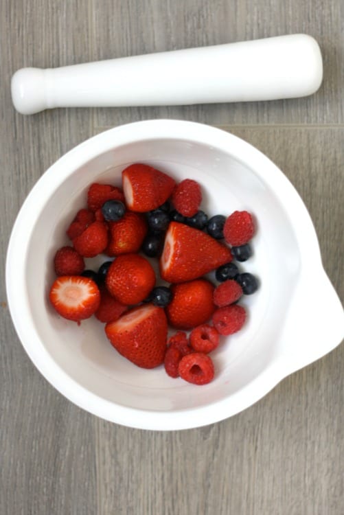 Cheers to 4th of July. This easy Berry Tequila Spritzer is a tasty summer drink.