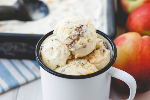 peach and toasted pecan ice cream