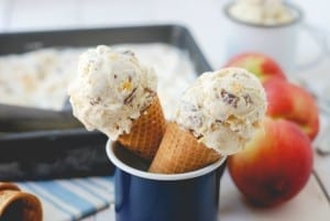 peach and toasted pecan ice cream