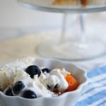 peach and blueberry trifle
