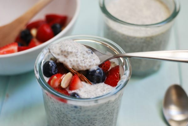 vanilla chia seed pudding {recipe via simplyhappenstance.com}