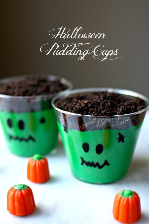 Easy and spooky Halloween Pudding Cups