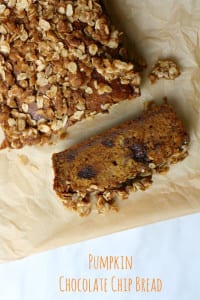 Pumpkin Chocolate Chip Bread with Brown Sugar Crumble