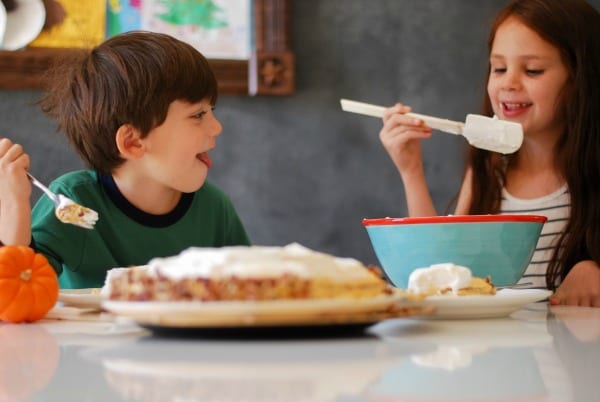 Behind the Scenes with Simply Happenstance  Pumpkin Ice Box Cake #bakingwithkids