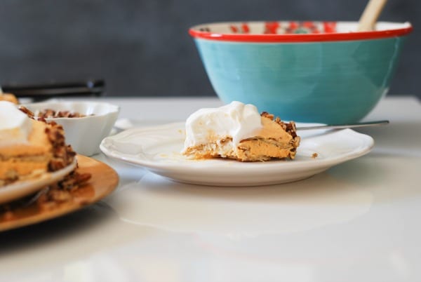 Creamy Pumpkin Ice Box Cake -- the lightest, yet most flavorful Thanksgiving dessert {simplyhappenstance.com}