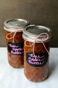 Easy Pear Apple Butter a great gift to eat and give for the holidays.