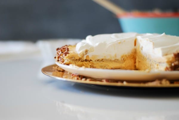 Pumpkin Ice Box Cake -- the perfect Thanksgiving dessert! {simplyhappenstance.com}