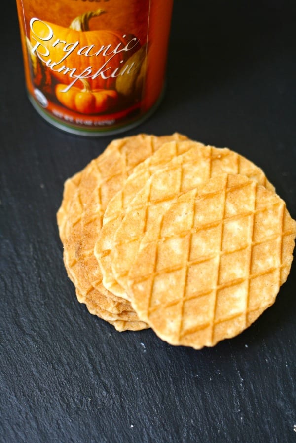 Pumpkin and butter waffle cookies