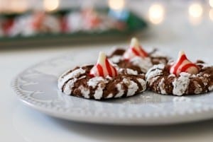 Chocolate Peppermint Crinkle Cookies | Simply Happenstance