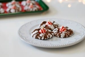 Chocolate Peppermint Crinkle Cookies | Simply Happenstance