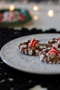 Chocolate Peppermint Crinkle Cookies | Simply Happenstance