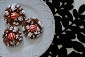Chocolate Peppermint Crinkle Cookies | Simply Happenstance