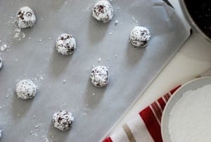 Chocolate Peppermint Crinkle Cookies | Simply Happenstance