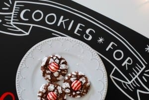 Chocolate Peppermint Crinkle Cookies | Simply Happenstance