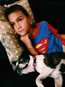 A boy and his dog