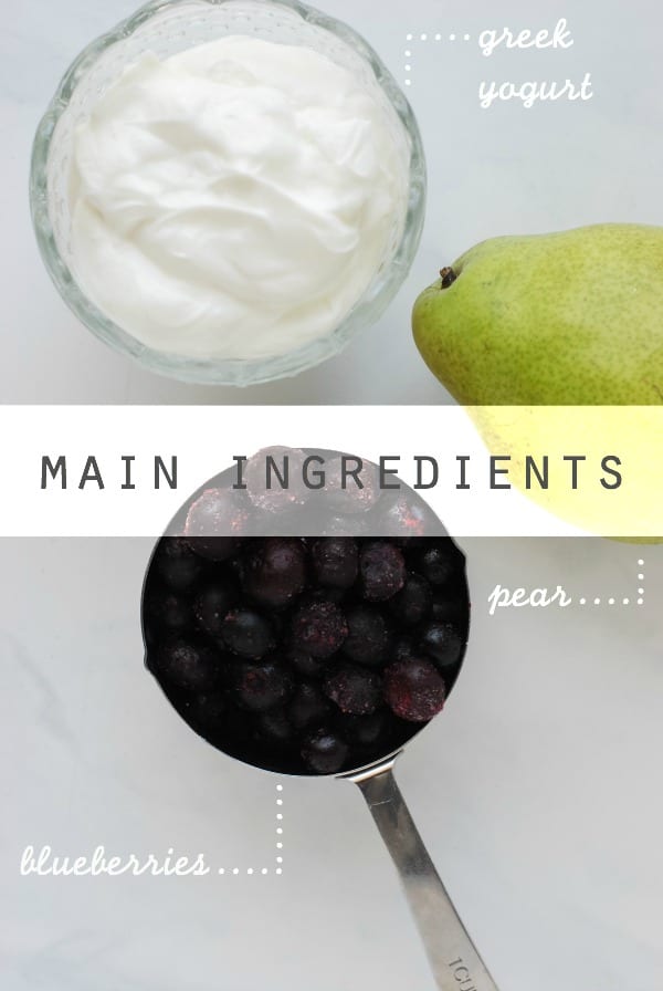 blueberry pear smoothie recipe via simply happenstance