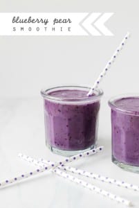 Blueberry Pear Smoothie Recipe via Simply Happenstance