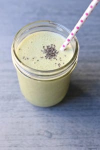 peanut butter smoothie with chia seeds