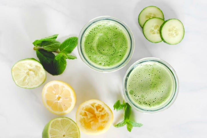 refreshing and energizing cucumber mint green juice  simply happenstance