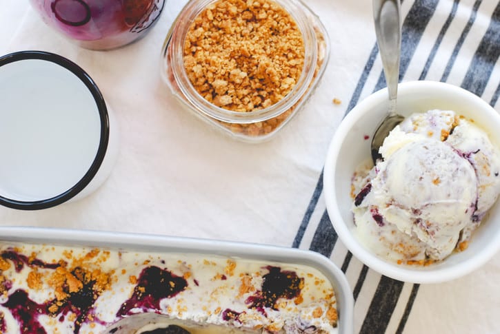 Homemade Blueberry Cheesecake Ice Cream for Simple As That Blog-9