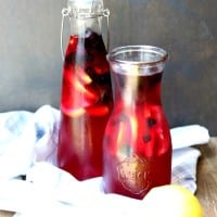 A fun summer favorite! Easy Lemon Blueberry Simple Syrup...a yummy addition to lemonade or better yet a base for summer cocktails.