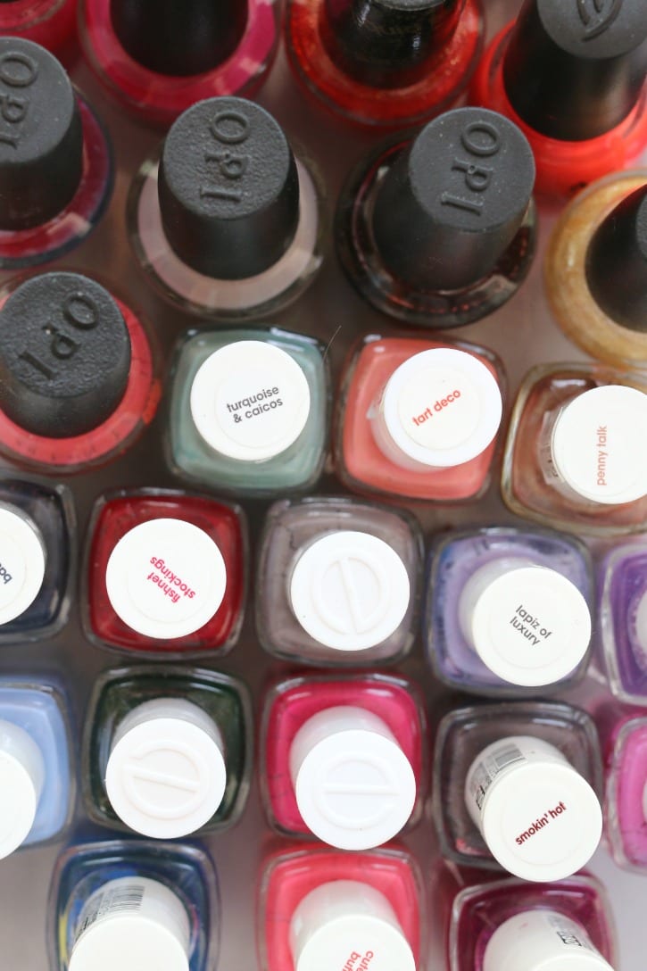 My nail collection for at home pedicures and manicures for summer nails.