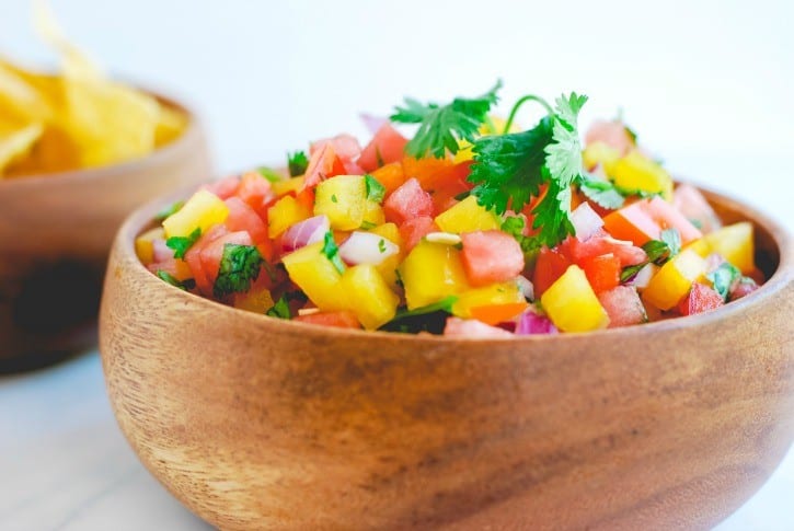 Watermelon Salsa - a summertime favorite (recipe via simplyhappenstance.com)-12